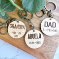 Personalized Dad/ Grandpa Keychain- Engraved with Kids' Names
