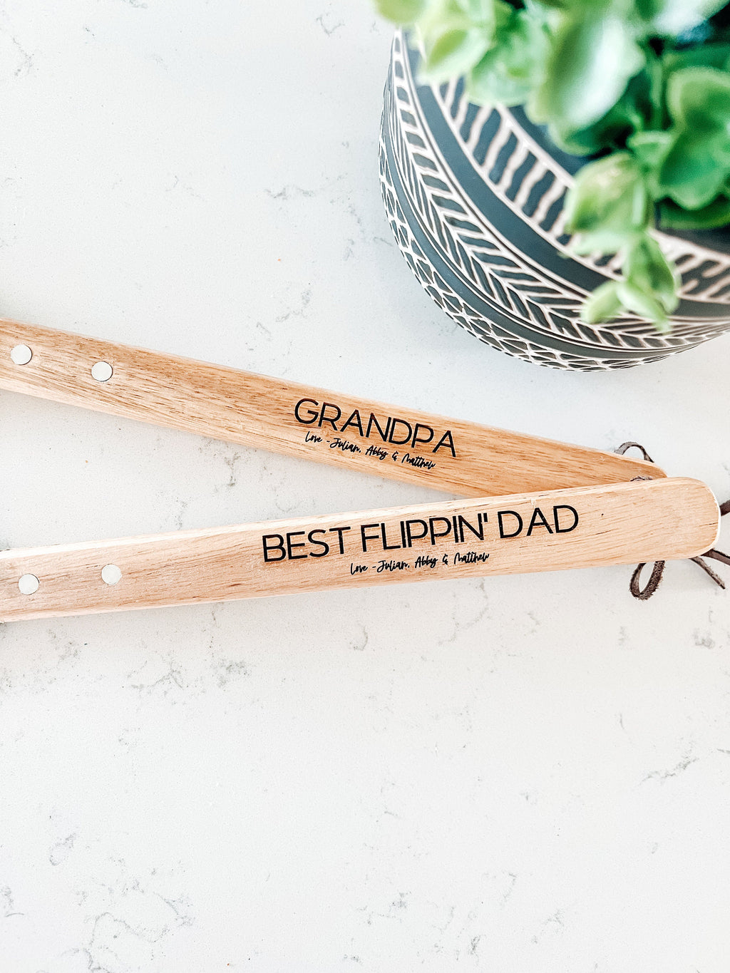 Personalized Spatula, Father's Day Gift, Engraved Spatula, Grilling Spatula, BBQ Bamboo Wood Spatula,Grandpa Abuelo Gift