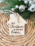 First Christmas In Our New Home Wood Ornament 2026