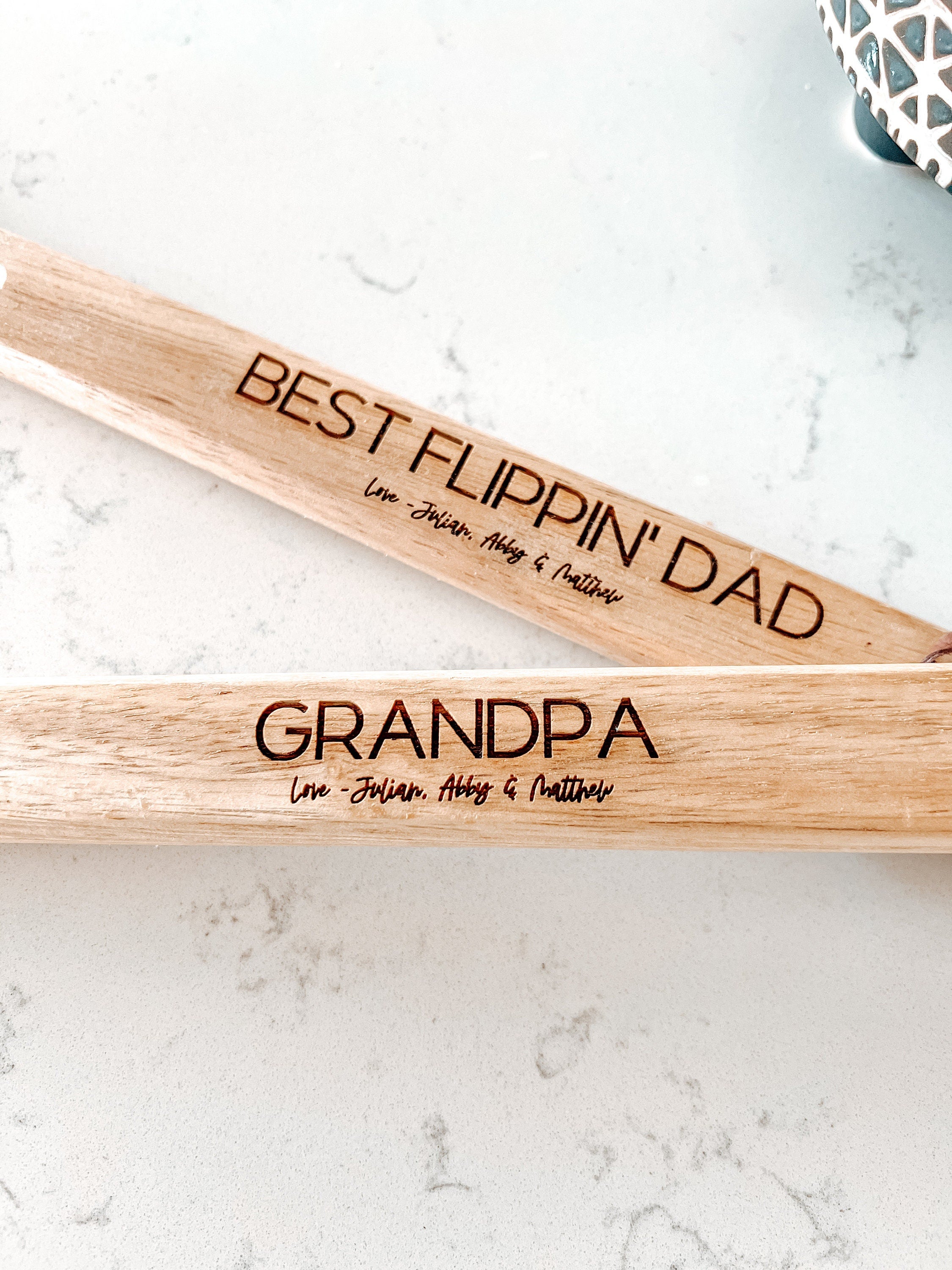 Personalized Spatula, Father's Day Gift, Engraved Spatula, Grilling Spatula, BBQ Bamboo Wood Spatula,Grandpa Abuelo Gift